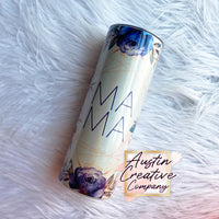 Mama Blue Floral Tumbler