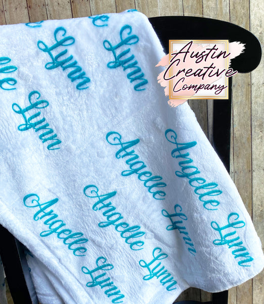 Plush Baby Name Blanket