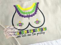 Mardi Gras Throw Me Some Beads Sweatshirt