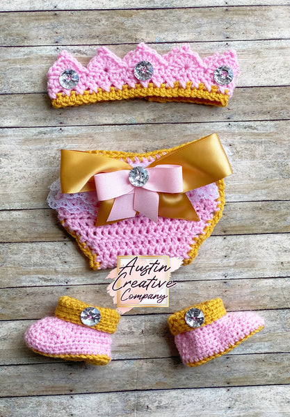 Princess Crochet Baby Set